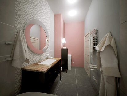 Фото № 4: Дизайн-проект совмещенного санузла 5.8  м² Контемпорари для ЖК Лайт Сити LS