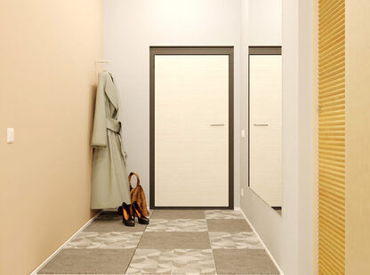 Фото № 1: Дизайн-проект прихожей 3.9  м² Скандинавский стиль для ЖК Лайт Сити LS