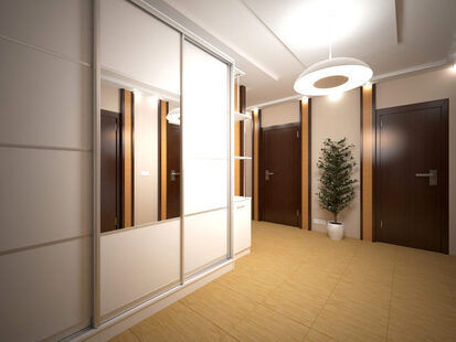 Фото № 3: Дизайн-проект прихожей 13.8  м² стиль Конструктивизм для ЖК Лазурный