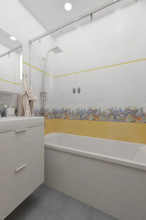 Фото № 2: Дизайн-проект ванной 3.4  м² Контемпорари для ЖК Петровский Квартал