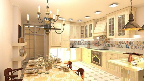 Фото № 3: Дизайн-проект кухни 21.2  м² стиль Современная классика для ЖК Наследие