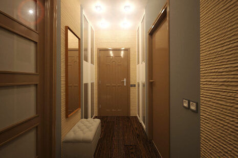 Фото № 2: Дизайн-проект прихожей 4.9  м² Современная классика для ЖК Наследие