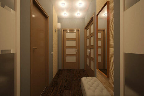 Фото № 1: Дизайн-проект прихожей 4.9  м² Современная классика для ЖК Наследие