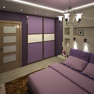 Фото № 2: Дизайн-проект спальни 12.4  м² Современная класcика для ЖК Наследие