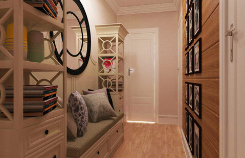 Фото № 1: Дизайн-проект прихожей 8.2  м² стиль Прованс для ЖК Лазурный