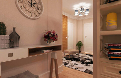 Фото № 2: Дизайн-проект прихожей 8.2  м² стиль Прованс для ЖК Лазурный