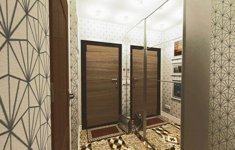 Фото № 1: Дизайн-проект прихожей 4.2  м² Скандинавский стиль для ЖК Лазурный