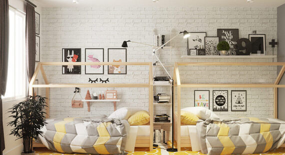 Детская: готовый дизайн проект в стиле "Шведский". Площадь 15.3 м² - фото №2