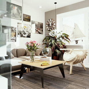 Фото № 1: Дизайн-проект зала 23.8  м² стиль Шведский для ЖК Серебряные звоны-2