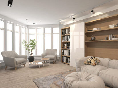 Фото № 1: Дизайн-проект трехкомнатной квартиры 90.9  м² Скандинавский стиль для ЖК Урожайный