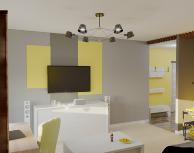 Фото № 4: Дизайн-проект квартиры-студии 35.1  м² стиль Минимализм для ЖК Серебряные звоны-2