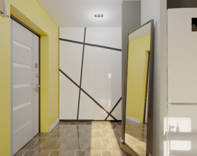 Фото № 5: Дизайн-проект квартиры-студии 35.1  м² стиль Минимализм для ЖК Серебряные звоны-2