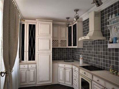 Фото № 3: Дизайн-проект трехкомнатной квартиры 75.5  м² стиль Прованс для ЖК Серебряные звоны-2