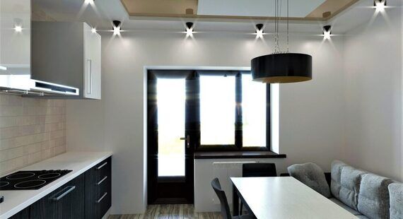 Кухня: готовый дизайн проект в стиле "Хай-тек". Площадь 15.1 м² - фото №3