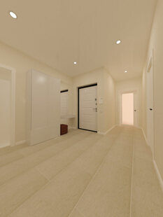 Фото № 1: Дизайн-проект прихожей 12.4  м² стиль Минимализм для ЖК Дом на Окском