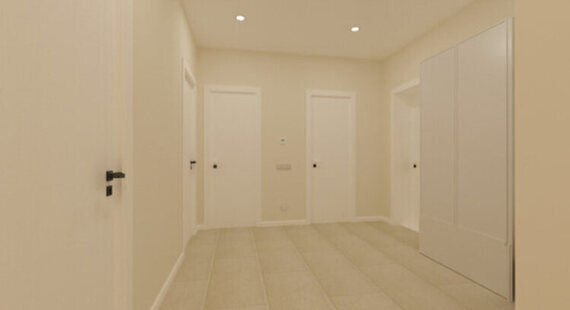 Прихожая: готовый дизайн проект в стиле "Минимализм". Площадь 12.4 м² - фото №2