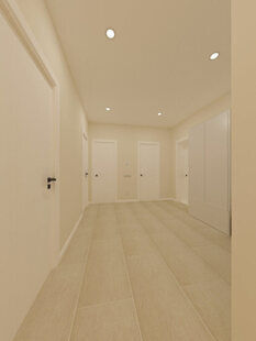 Фото № 2: Дизайн-проект прихожей 12.4  м² стиль Минимализм для ЖК Дом на Окском