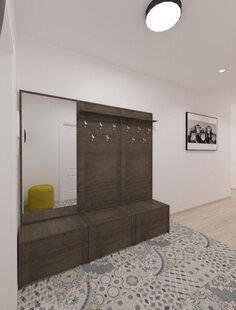 Фото № 3: Дизайн-проект прихожей 14.6  м² Скандинавский стиль для ЖК Триколор