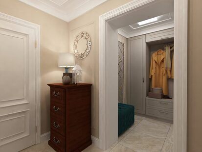 Фото № 1: Дизайн-проект прихожей 4.0  м² стиль Современная классика для ЖК Современный