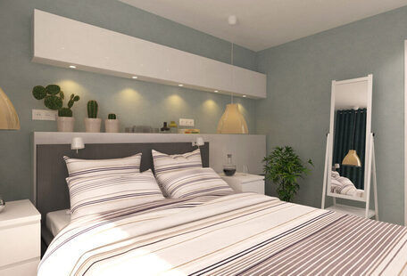 Фото № 2: Дизайн-проект двухкомнатной квартиры 47.6  м² стиль Минимализм для ЖК Серебряные звоны-2