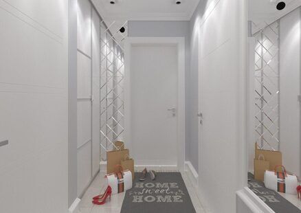 Фото № 1: Дизайн-проект прихожей 3.8  м² стиль Современная классика для ЖК Эверест