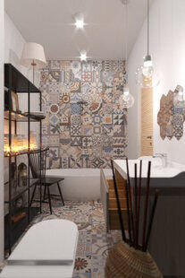 Фото № 1: Дизайн-проект трехкомнатной квартиры 72.0  м² стиль Шведский для ЖК Серебряные звоны-2