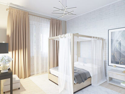 Фото № 1: Дизайн-проект трехкомнатной квартиры 72.3  м² стиль Модернизм для ЖК Фрегат