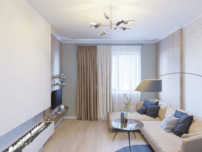 Фото № 3: Дизайн-проект трехкомнатной квартиры 72.3  м² стиль Модернизм для ЖК Фрегат