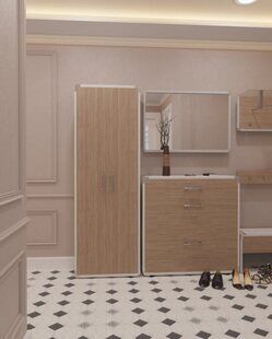 Фото № 2: Дизайн-проект прихожей 13.7  м² стиль Современная классика для ЖК Лазурный