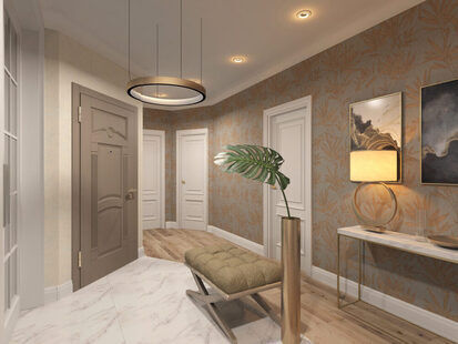 Фото № 4: Дизайн-проект прихожей 16.1  м² стиль Современная классика для ЖК BRAER PARK