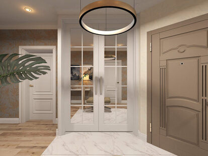 Фото № 5: Дизайн-проект прихожей 16.1  м² стиль Современная классика для ЖК BRAER PARK