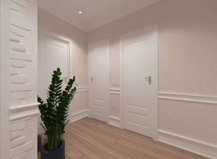 Фото № 2: Дизайн-проект прихожей 12.1  м² Скандинавский стиль для ЖК Смайлино