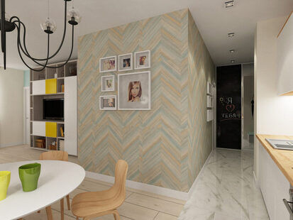 Фото № 2: Дизайн-проект прихожей 4.6  м² Скандинавский стиль для ЖК Серебряные звоны-2