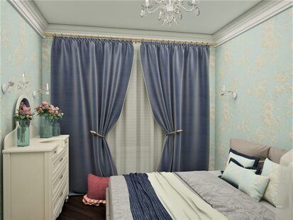 Фото № 2: Дизайн-проект спальни 13.5  м² стиль Прованс для ЖК Серебряные звоны-2