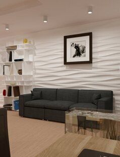 Фото № 1: Дизайн-проект зала 20.3  м² стиль Модернизм для ЖК Серебряные звоны-2