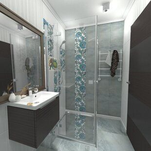 Фото № 2: Дизайн-проект совмещенного санузла 4.4  м² стиль Модернизм для ЖК Серебряные звоны-2