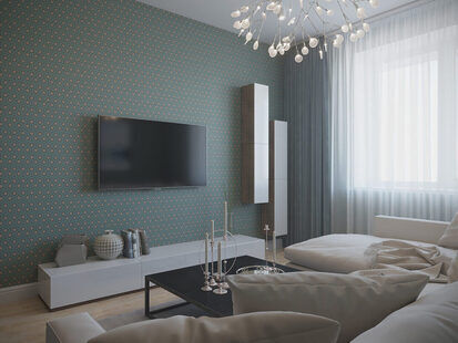 Фото № 1: Дизайн-проект двухкомнатной квартиры 59.1  м² Скандинавский стиль для ЖК На набережной