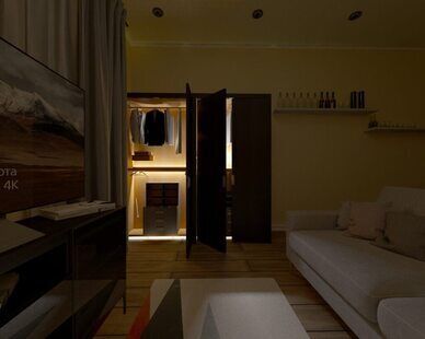 Фото № 6: Дизайн-проект квартиры-студии 26.6  м² стиль Минимализм для ЖК Фрегат