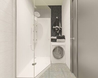 Фото № 5: Дизайн-проект квартиры-студии 26.6  м² стиль Минимализм для ЖК Фрегат