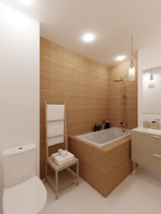 Фото № 6: Дизайн-проект трехкомнатной квартиры 64.0  м² Скандинавский стиль для ЖК Серебряные звоны-2