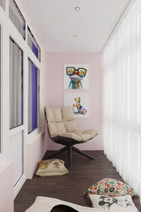 Фото № 3: Дизайн-проект квартиры-студии 29.3  м² стиль Поп-арт для ЖК Серебряные звоны-2