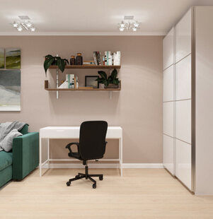 Фото № 6: Дизайн-проект однокомнатной квартиры 29.5  м² стиль Модернизм для ЖК Новый город