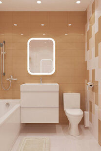 Фото № 5: Дизайн-проект однокомнатной квартиры 29.5  м² стиль Модернизм для ЖК Новый город