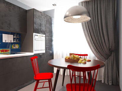 Фото № 2: Дизайн-проект двухкомнатной квартиры 61.3  м² стиль Поп-арт для ЖК Фрегат 2