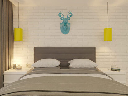 Фото № 6: Дизайн-проект двухкомнатной квартиры 61.3  м² стиль Поп-арт для ЖК Фрегат 2