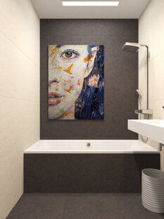 Фото № 3: Дизайн-проект совмещенного санузла 4.7  м² стиль Модернизм для ЖК Наследие