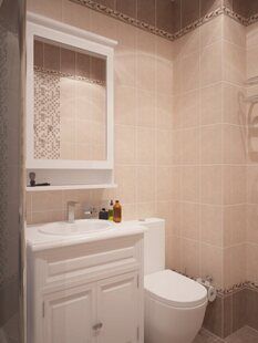 Фото № 6: Дизайн-проект квартиры-студии 33.0  м² стиль Кантри для ЖК Серебряные звоны-2