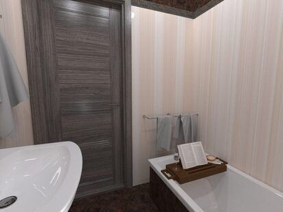 Фото № 2: Дизайн-проект ванной 3.2  м² стиль Контемпорари для ЖК Наследие