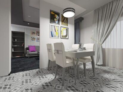 Фото № 1: Дизайн-проект кухни 13.5  м² стиль Контемпорари для ЖК Наследие