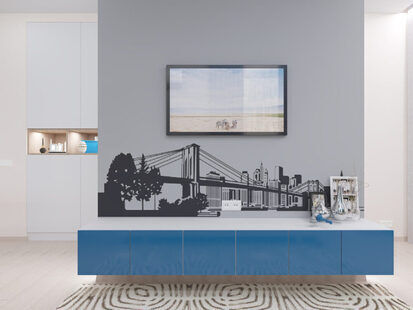 Фото № 5: Дизайн-проект двухкомнатной квартиры 58.5  м² стиль Минимализм Проект для ЖК Лайт Сити LS